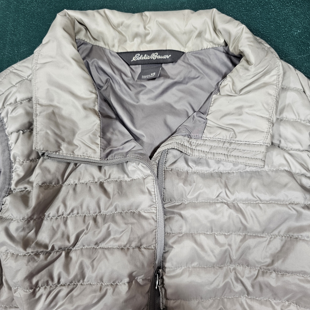 Eddie Bauer Silver Quilted Jacket
